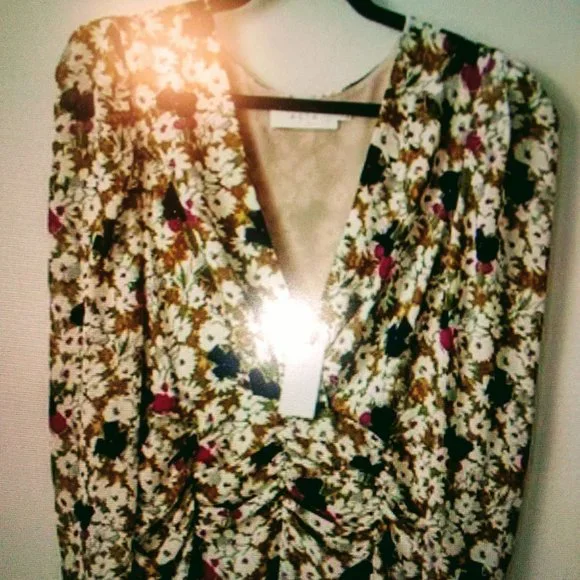 NWT 💐 ASTR 3/4 Sleeve Cinch Waist Dress (L) - Picture 5 of 9